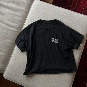 Brandy Melville John Galt Black LA Graphic T-Shirt